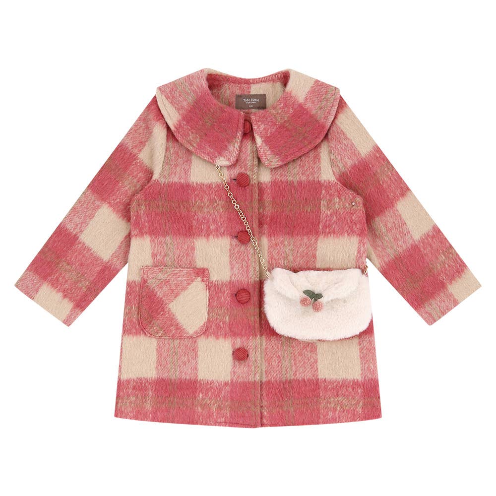 Sally Checkered Coat with Mini Bag-Coat - Kids-ToTo Heros-ToTo Heros l Premium Children's Clothing