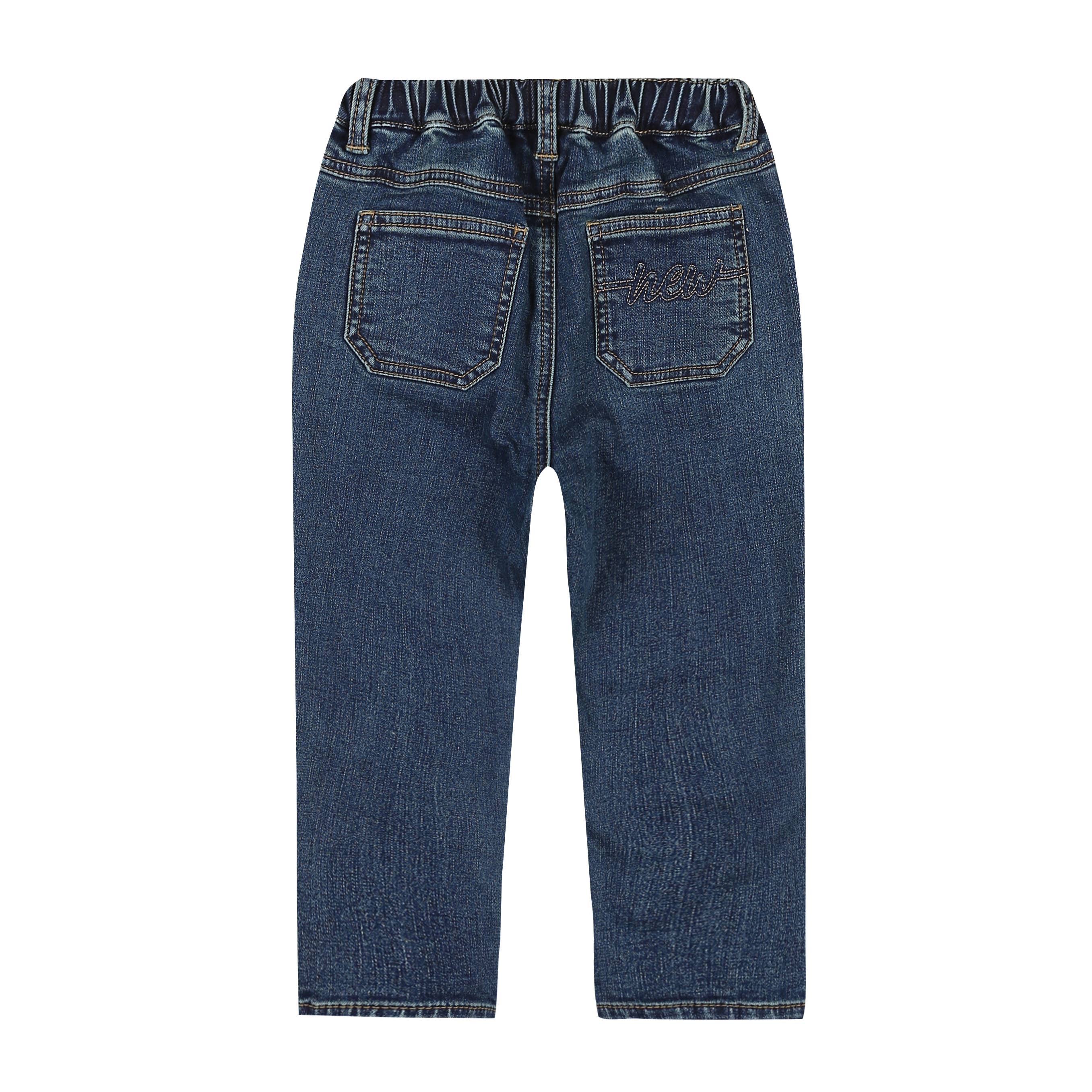 Slim Baggy Fit Fleece Denim Pants-Jeans - Kids-ToTo Heros-ToTo Heros l Premium Children&#x27;s Clothing