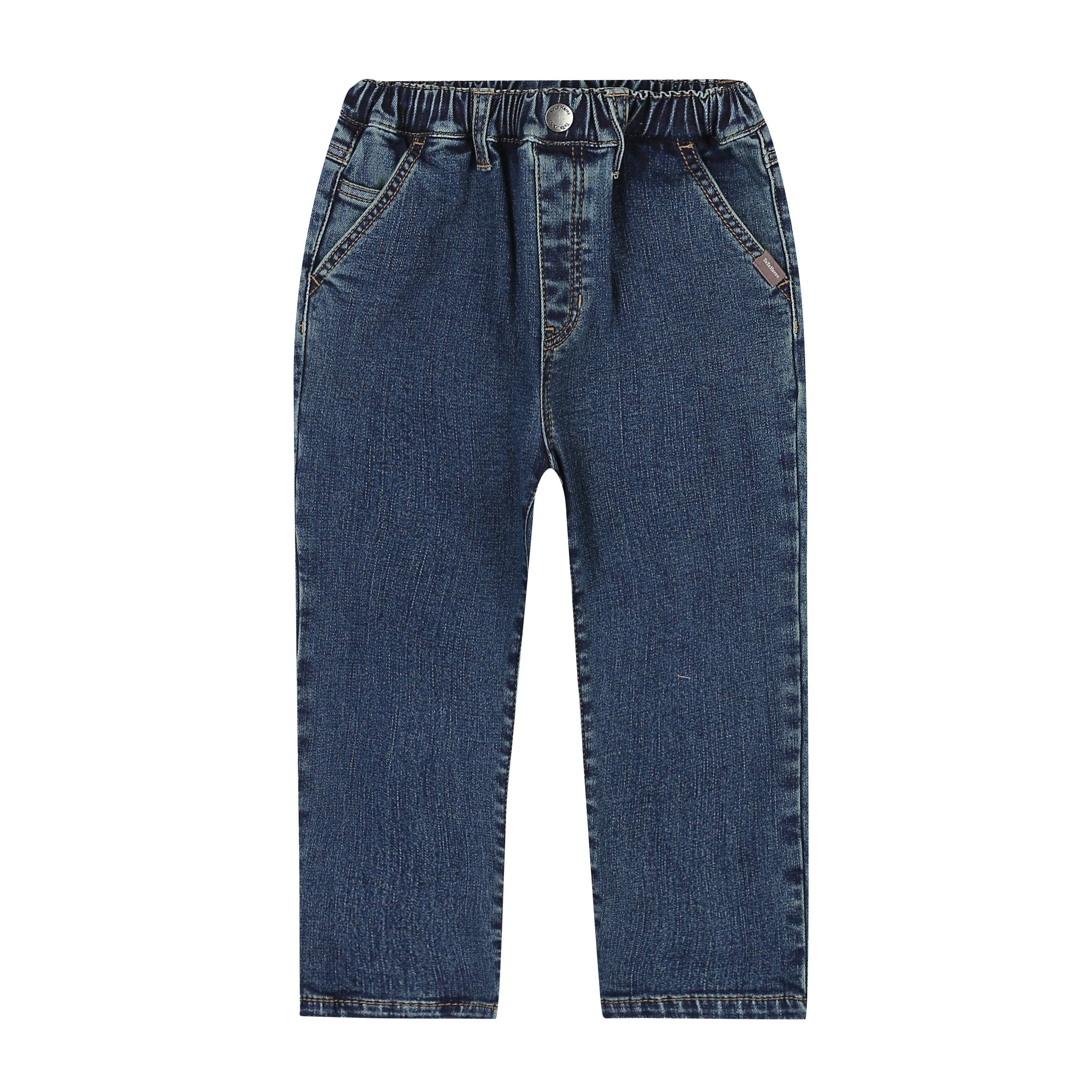 Slim Baggy Fit Fleece Denim Pants-Jeans - Kids-ToTo Heros-ToTo Heros l Premium Children&#x27;s Clothing