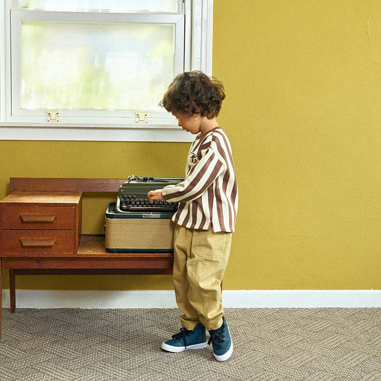 Striped Patch T-Shirt-T-Shirt - Kids-ToTo Heros-ToTo Heros l Premium Children&#x27;s Clothing