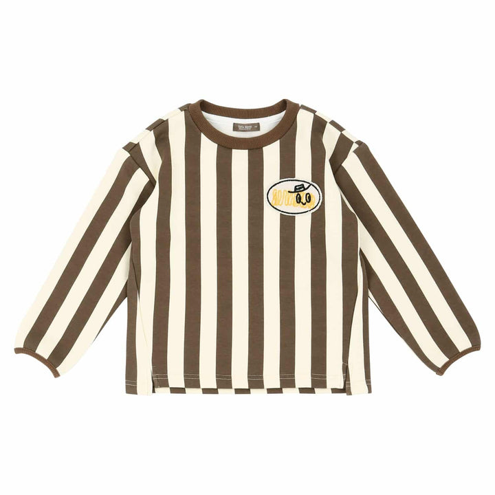 Striped Patch T-Shirt-T-Shirt - Kids-ToTo Heros-ToTo Heros l Premium Children&#x27;s Clothing