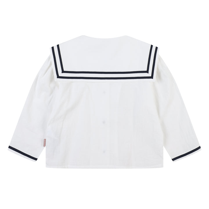 Sunny Sailor-Collared Button-Down Blouse-Shirt - Kids-ToTo Heros-
