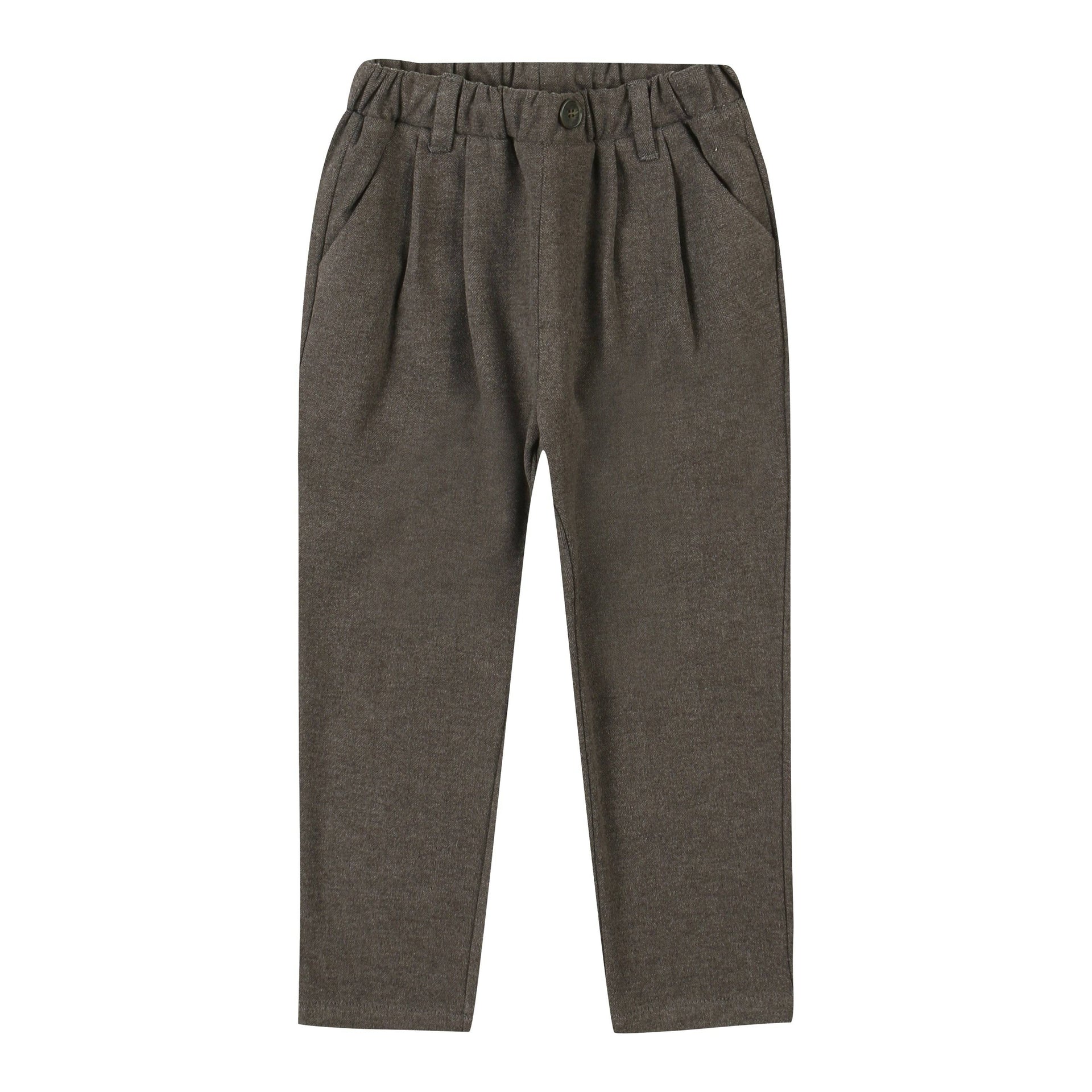 Daniel Fleeced Herringbone Pants - ToTo Heros l Premium Children's Clothing