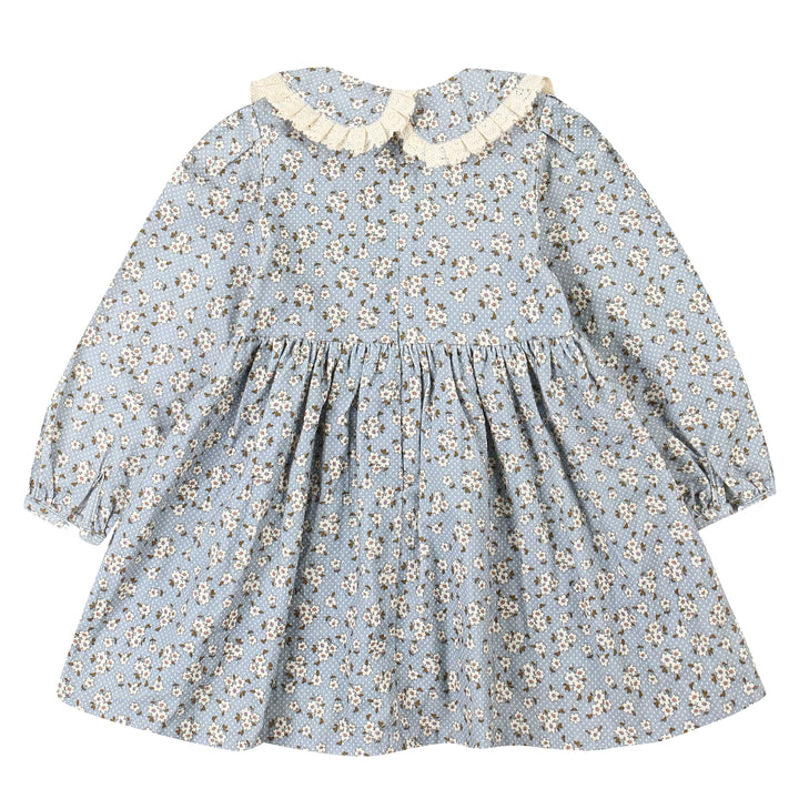 Celina Floral Print Corduroy Dress - ToTo Heros l Premium Children's Clothing