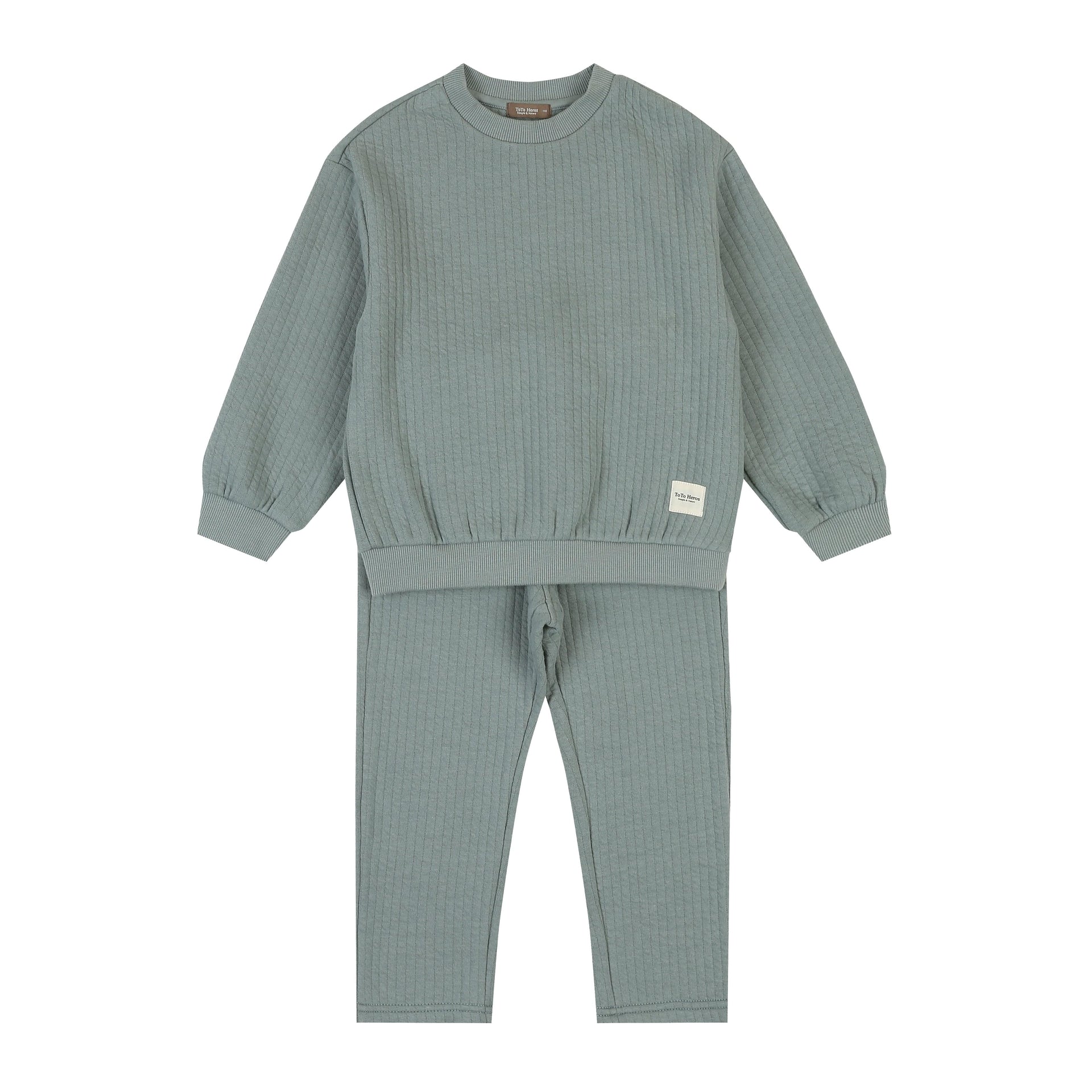 Everly Textured Sweatshirt & Pants Set - ToTo Heros l Premium Children's Clothing