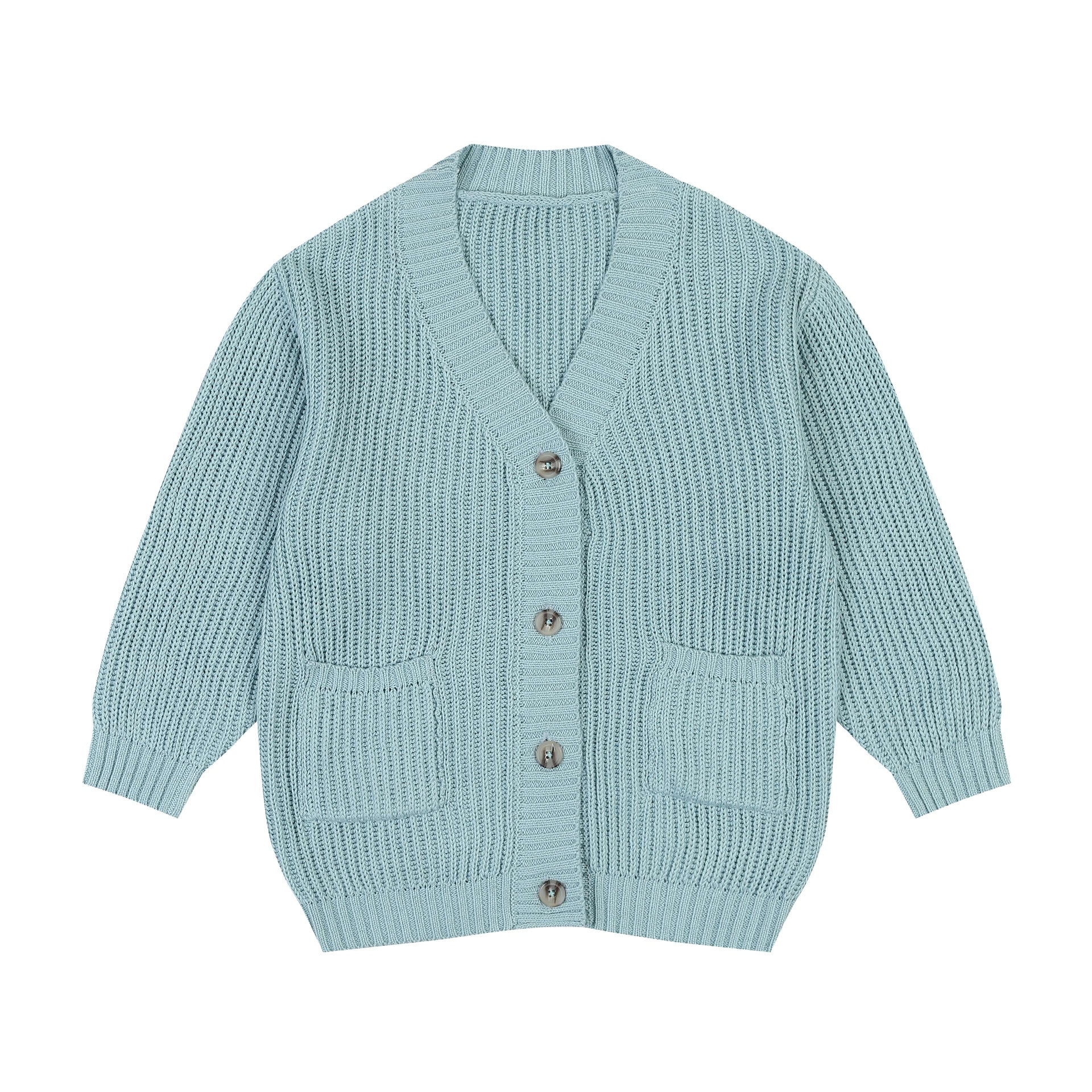 Miles Cotton Blend Loose Knit Cardigan - ToTo Heros l Premium Children's Clothing