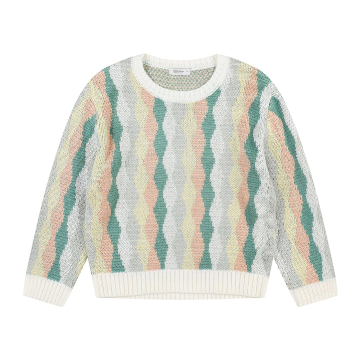 Wave Pattern Jacquard Sweater - ToTo Heros l Premium Children's Clothing