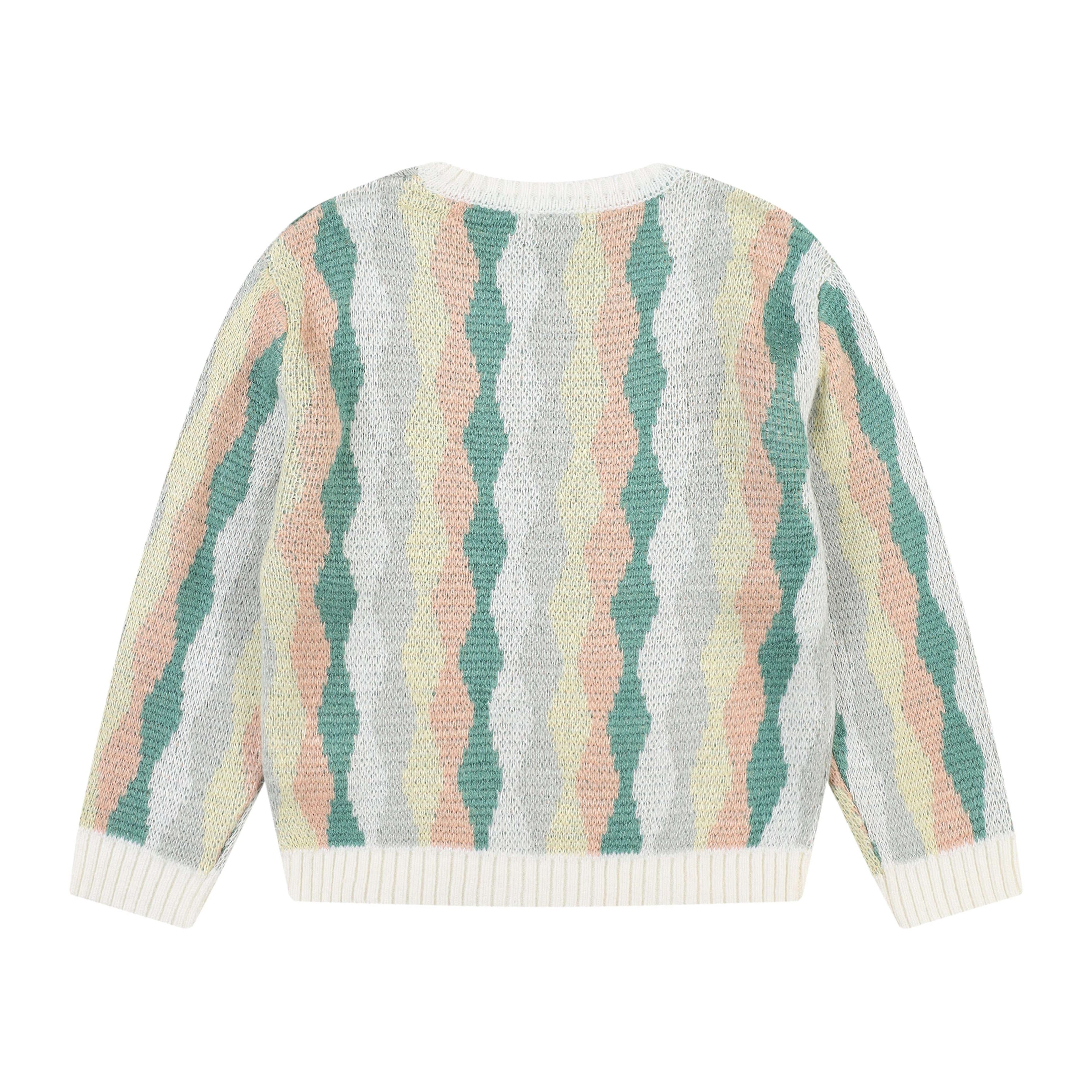 Wave Pattern Jacquard Sweater - ToTo Heros l Premium Children's Clothing