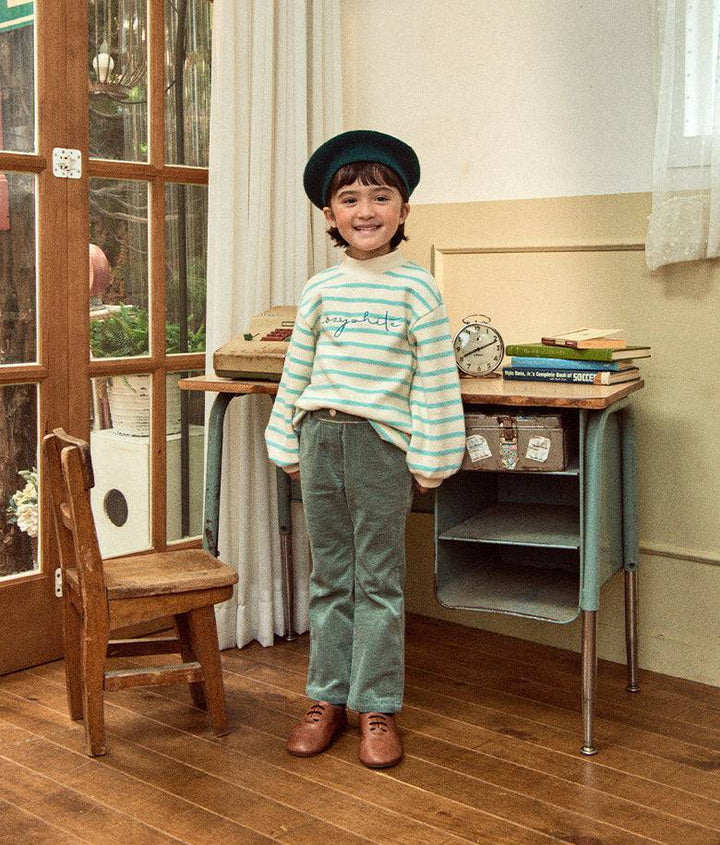 Textured Striped Long Pullover T-Shirt-T-Shirt - Kids-ToTo Heros-ToTo Heros l Premium Children&#x27;s Clothing