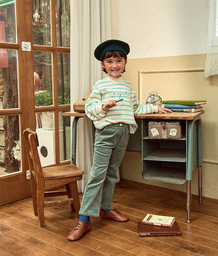 Textured Striped Long Pullover T-Shirt-T-Shirt - Kids-ToTo Heros-ToTo Heros l Premium Children&#x27;s Clothing