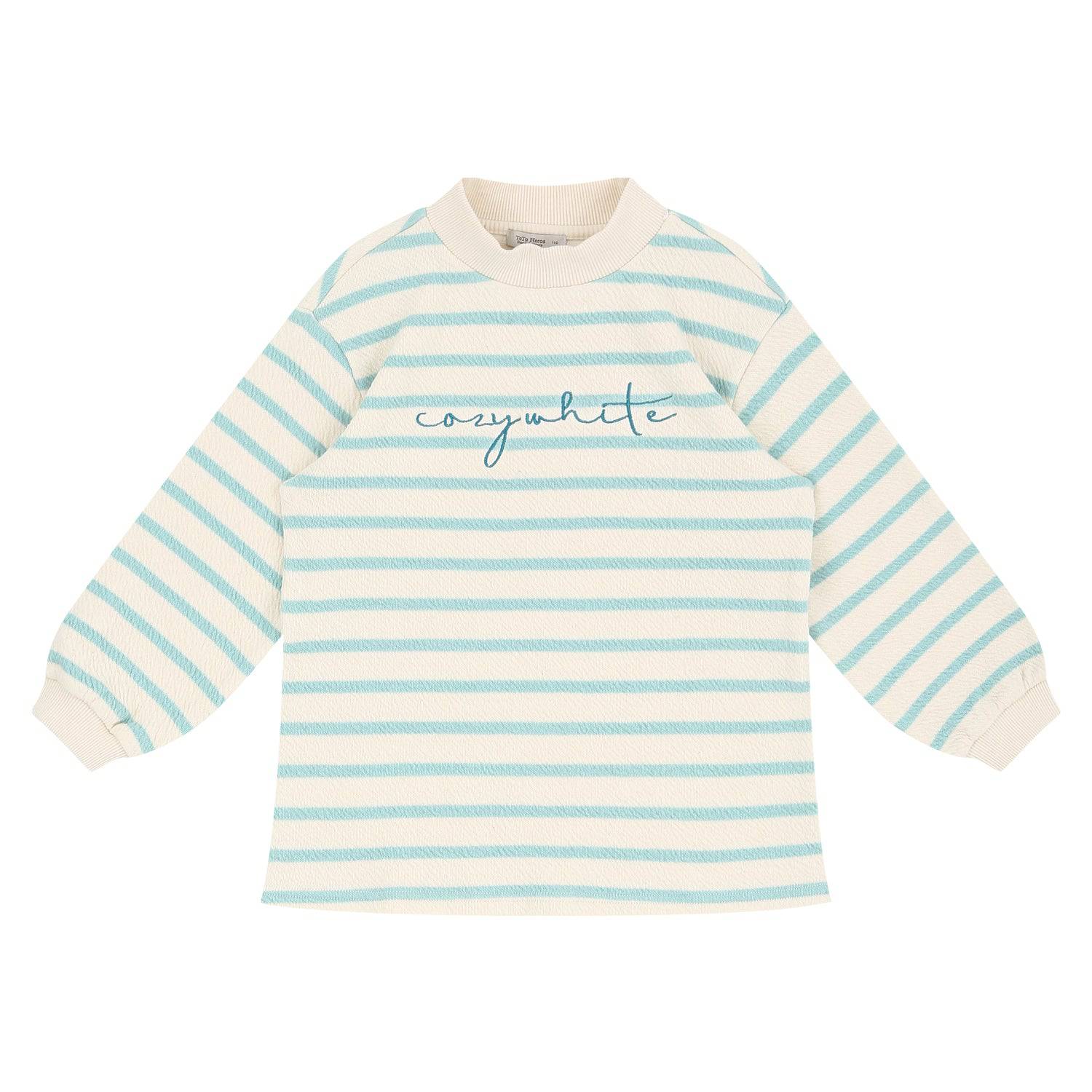 Textured Striped Long Pullover T-Shirt-T-Shirt - Kids-ToTo Heros-ToTo Heros l Premium Children&#x27;s Clothing