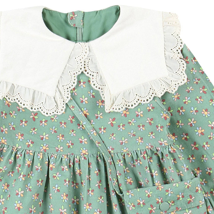 Tiana Floral Print Corduroy Dress with Mini Bag-Dress - Kids-ToTo Heros-ToTo Heros l Premium Children&#x27;s Clothing