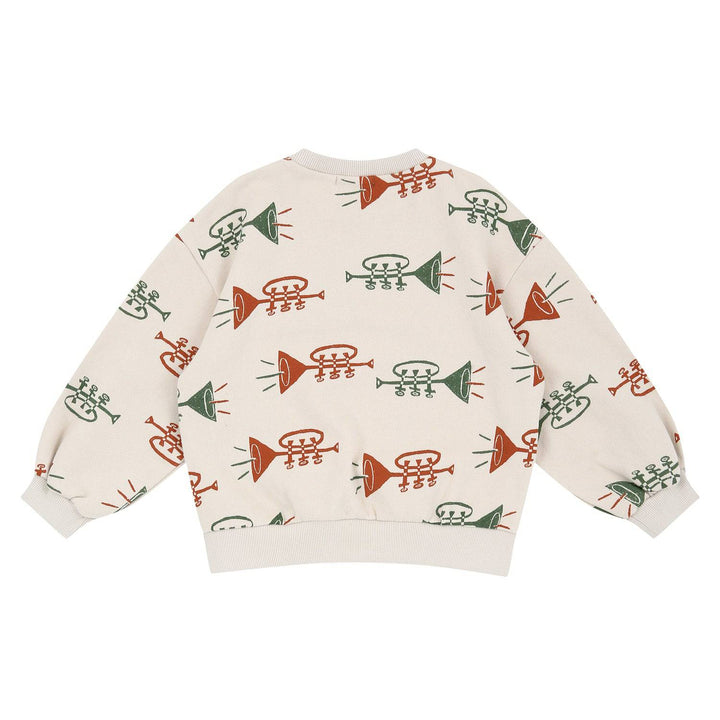 Trumpet Print Fleeced Pullover Sweatshirt-Sweatshirt - Kids-ToTo Heros-ToTo Heros l Premium Children&#x27;s Clothing