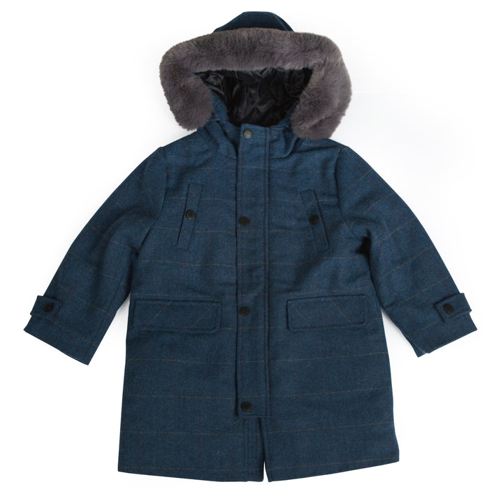 Tyler Wool Blend Padded Coat-Puffer Jacket - Kids-ToTo Heros-ToTo Heros l Premium Children's Clothing