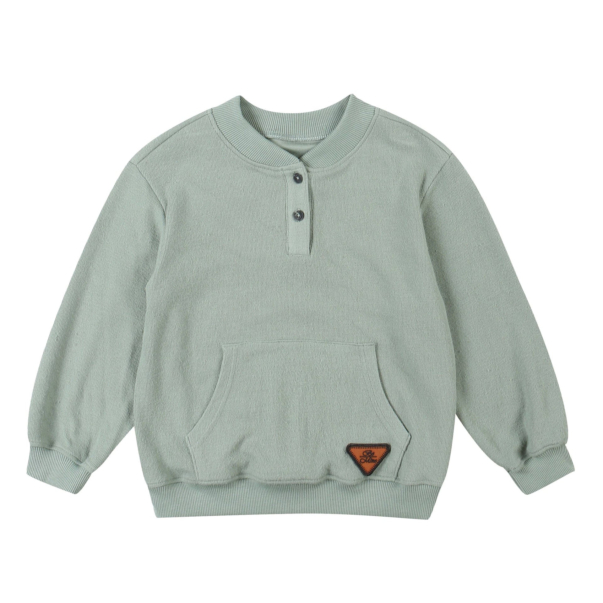 Wade Henley Front Pocket Sweatshirt-T-Shirt - Kids-ToTo Heros-ToTo Heros l Premium Children&#x27;s Clothing