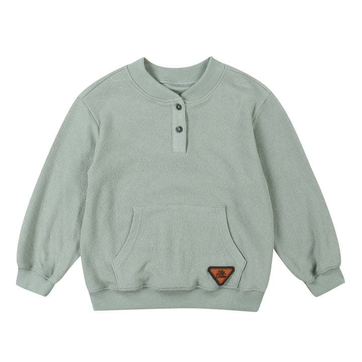 Wade Henley Front Pocket Sweatshirt-T-Shirt - Kids-ToTo Heros-ToTo Heros l Premium Children&#x27;s Clothing