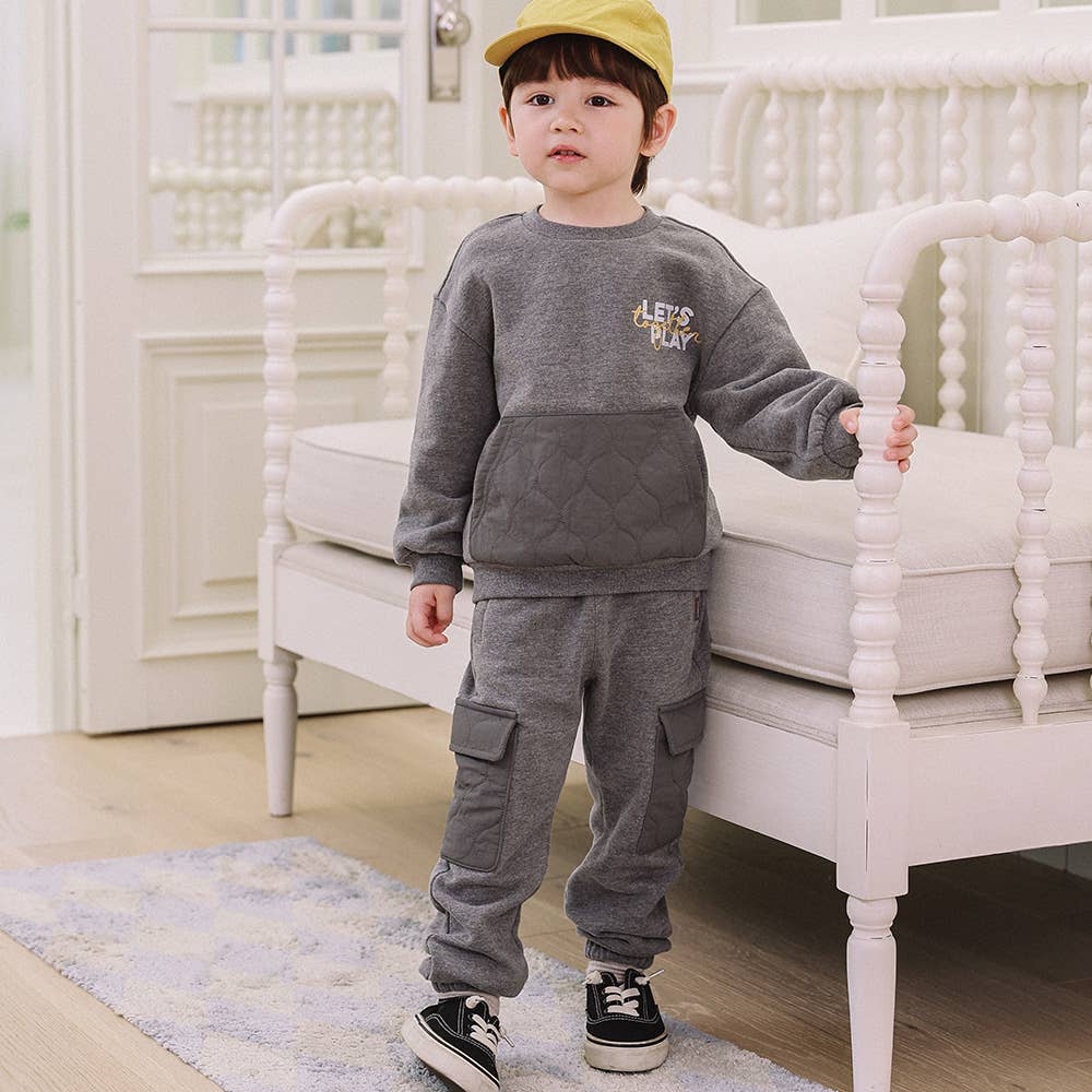 Wilby Quilted Pocket Sweatpants-Athletic Sweatpants/Joggers - Kids-ToTo Heros-ToTo Heros l Premium Children&#x27;s Clothing