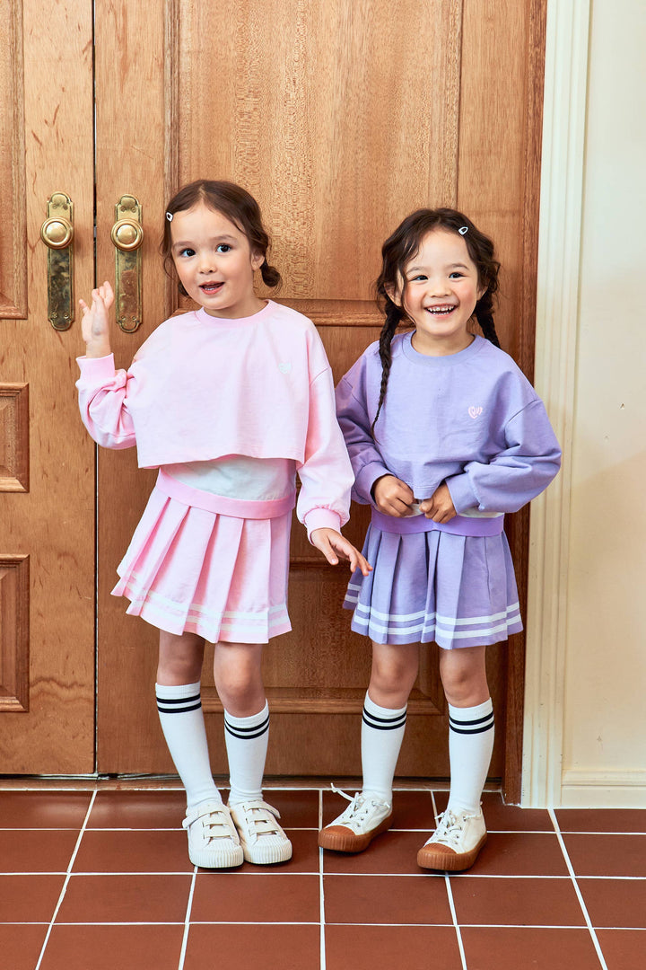 Layered Tops and Pleated Skort 3-Piece Set - ToTo Heros l Premium Children's Clothing