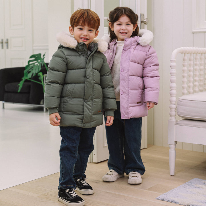 Conner Down Puffer Jacket with Detachable Hood - ToTo Heros l Premium Children's Clothing