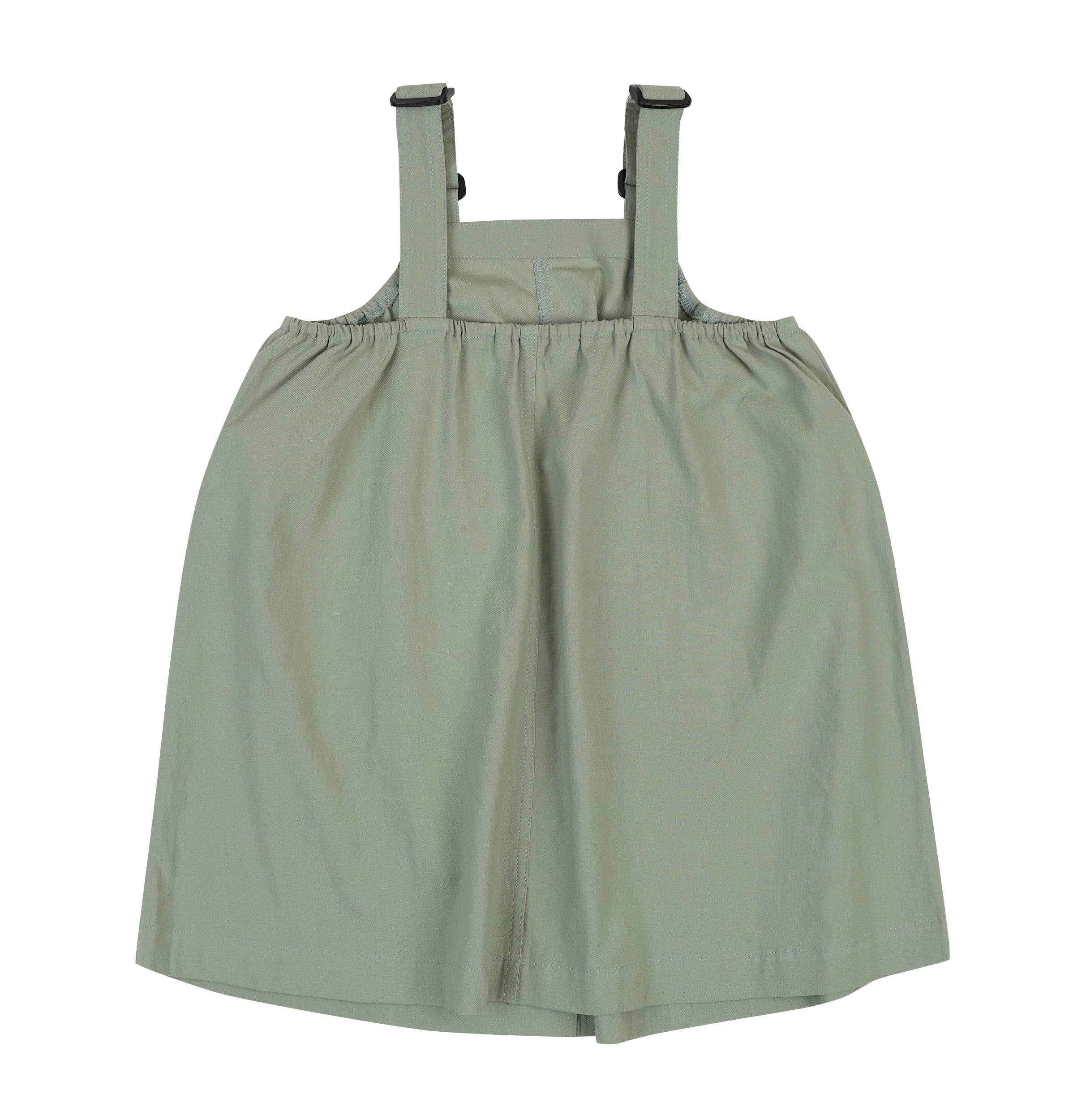 Adjustable Strap Overall Dress with Utility Pockets - ToTo Heros l Premium Children's Clothing