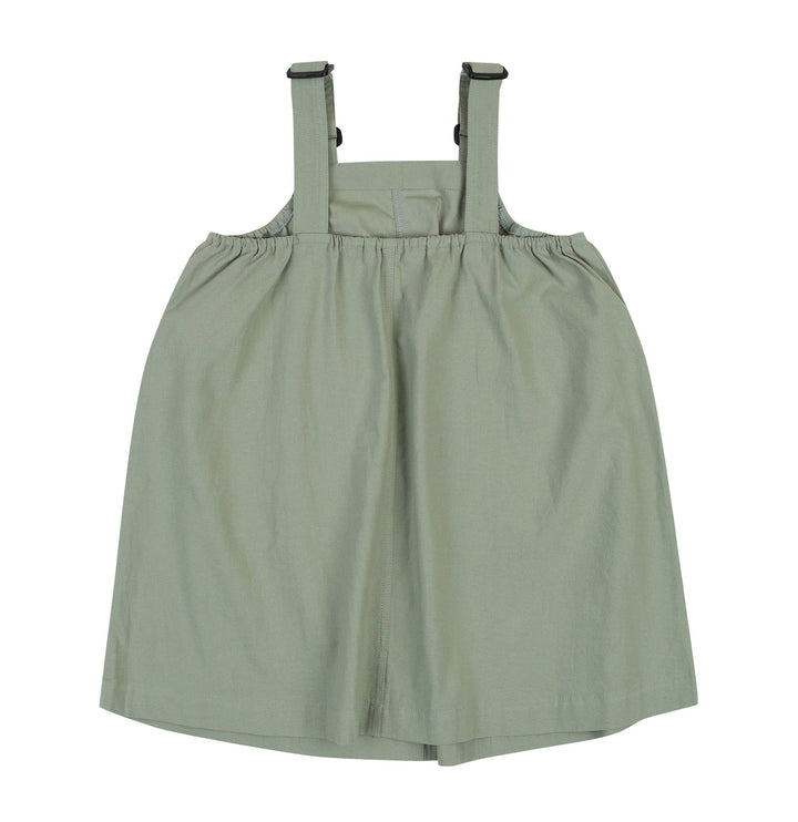 Adjustable Strap Overall Dress with Utility Pockets - ToTo Heros l Premium Children's Clothing