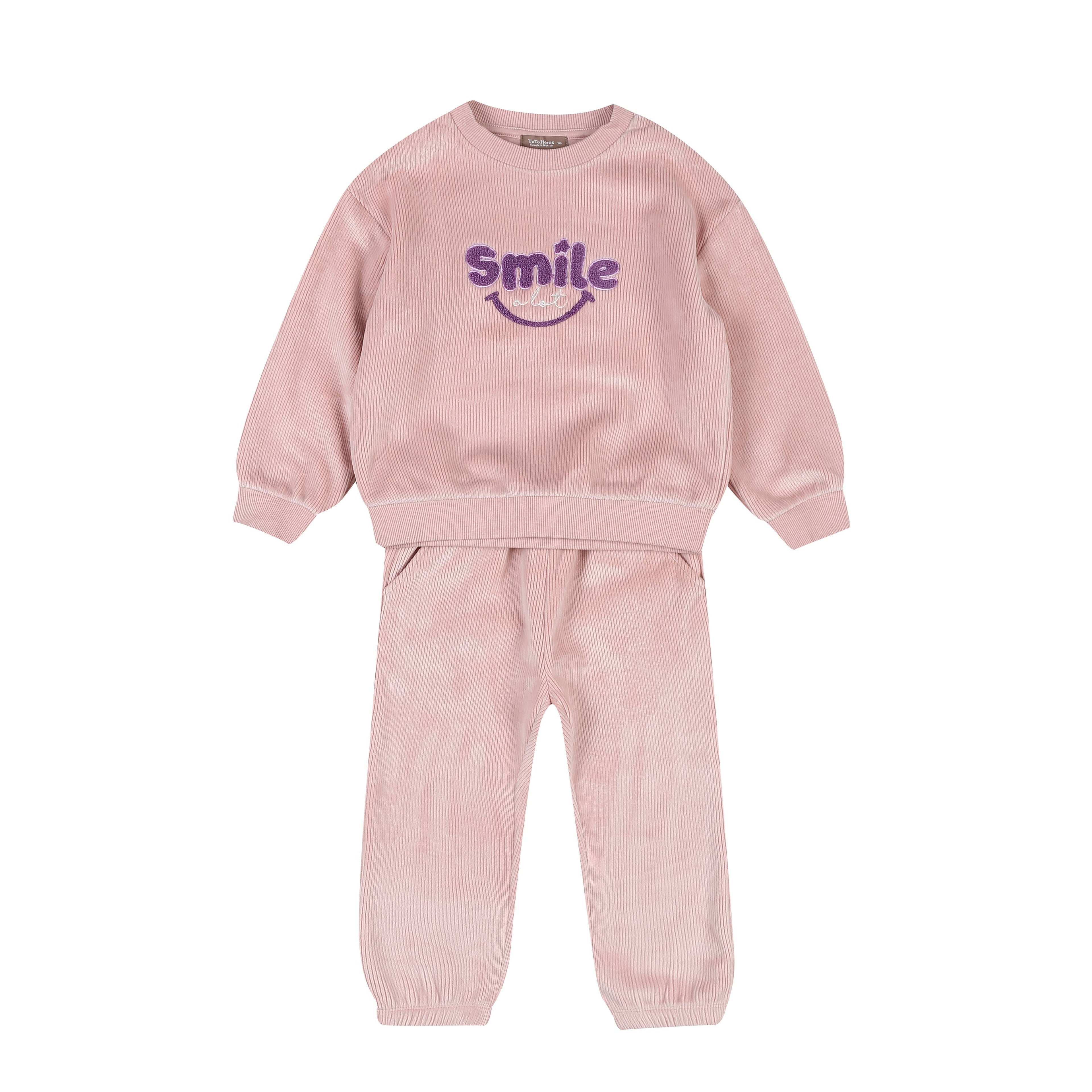 Kayden Velvet Corduroy Sweatshirt & Sweatpants Set - ToTo Heros l Premium Children's Clothing