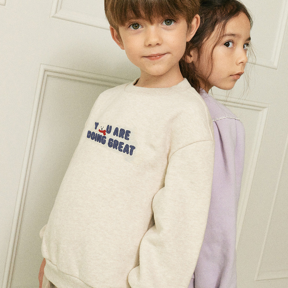 Bear Bouclé Embroidery Fleece Sweatshirt