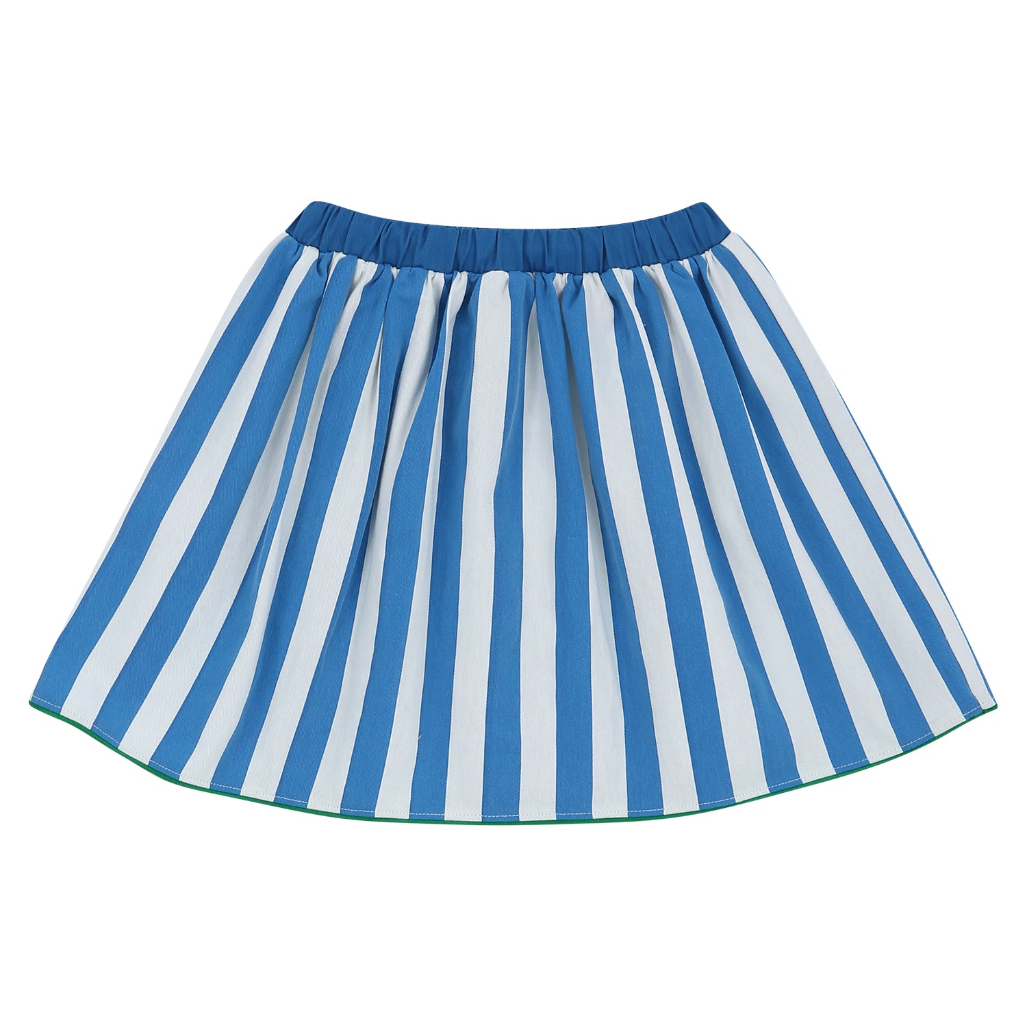 Blue Striped Pleated Skirt-Skirt - Kids-ToTo Heros-ToTo Heros Premium Children's Clothing