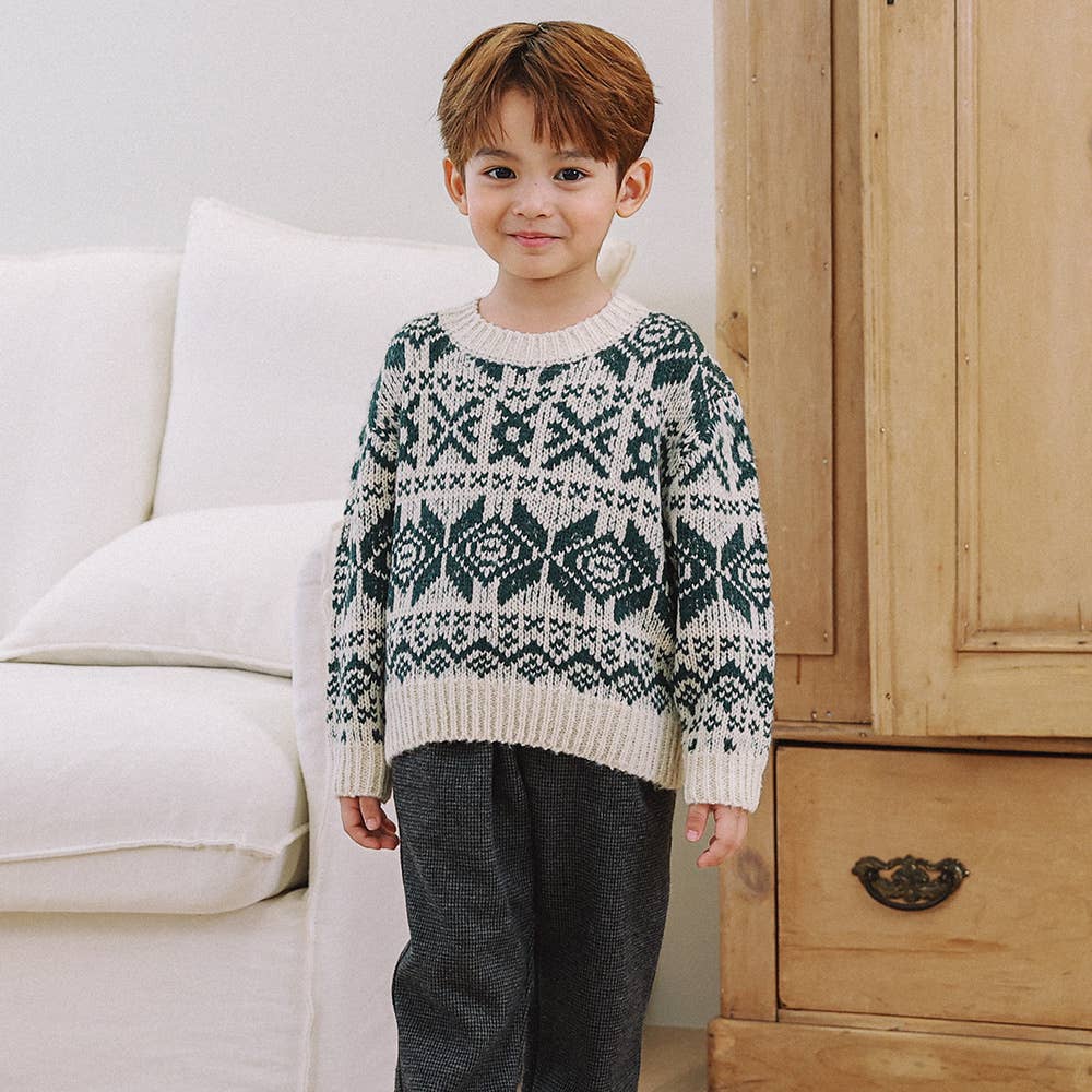 Jerry Nordic Pattern Sweater - ToTo Heros l Premium Children's Clothing