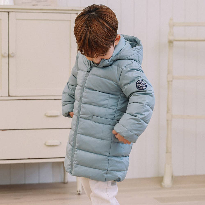 Oliver Long Puffer Down Jacket with Detachable Hood - ToTo Heros l Premium Children's Clothing