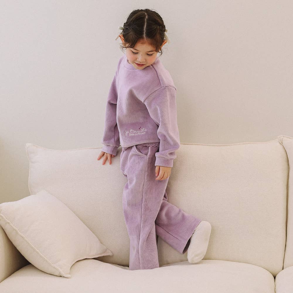 Monet Velvet Corduroy Sweatshirt & Sweatpants Set - ToTo Heros l Premium Children's Clothing