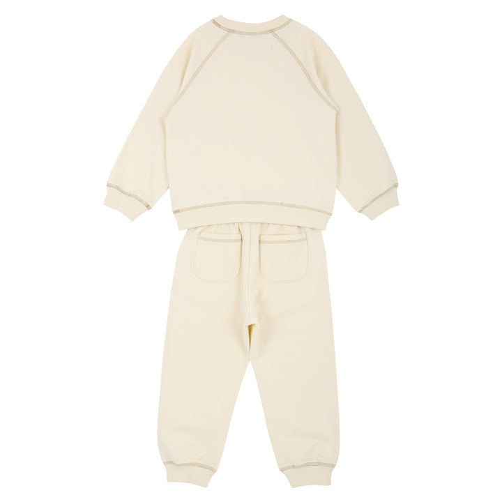 Contrast Stitch Lightweight Sweatshirt & Sweatpants Set-Top & Pant Set - Kids-ToTo Heros-ToTo Heros Premium Children's Clothing