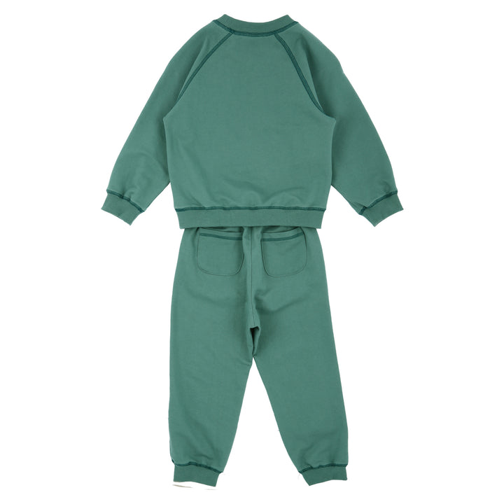 Contrast Stitch Lightweight Sweatshirt & Sweatpants Set-Top & Pant Set - Kids-ToTo Heros-ToTo Heros Premium Children's Clothing