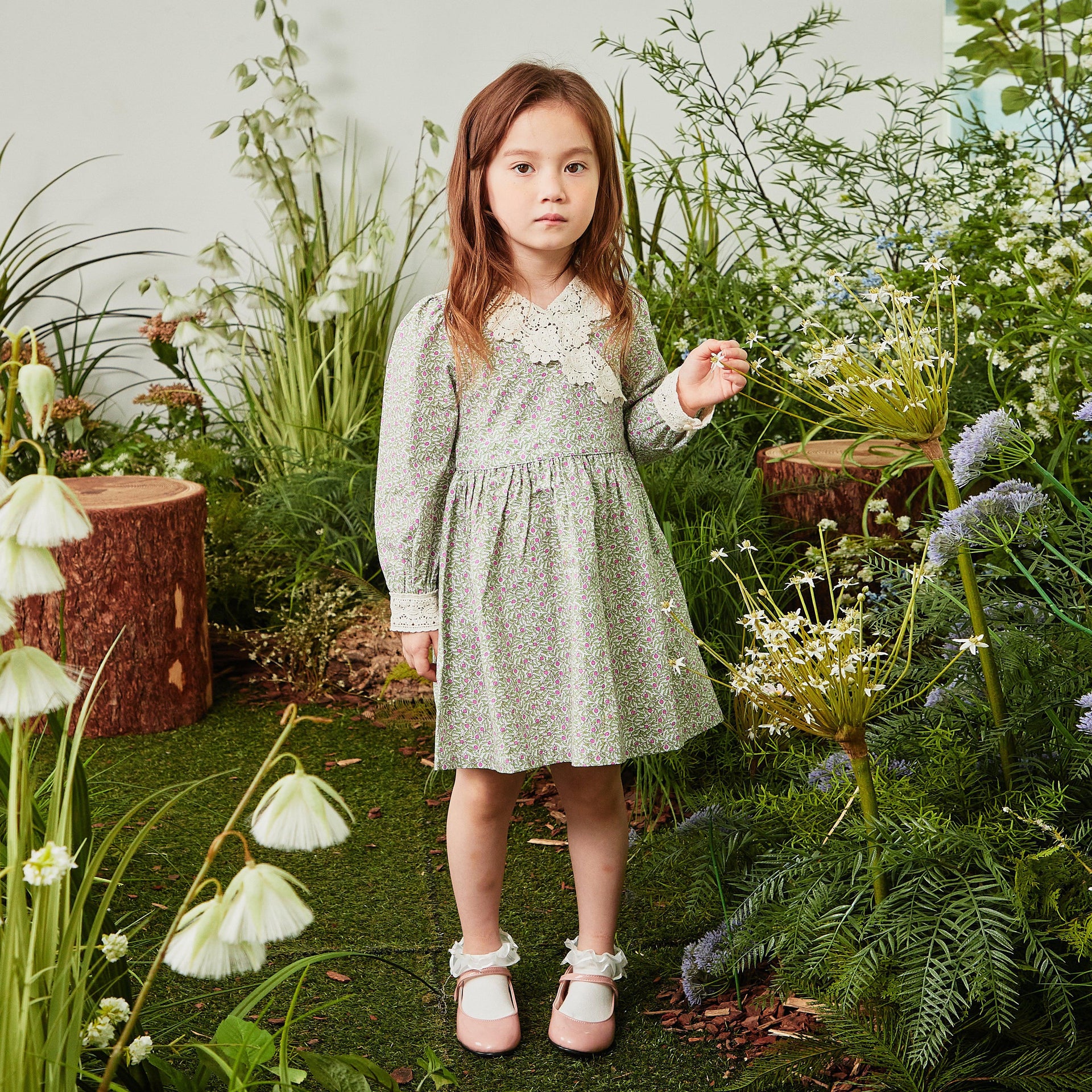 Doris Lace Detail Wrap Dress-Dress - Kids-ToTo Heros-ToTo Heros Premium Children's Clothing