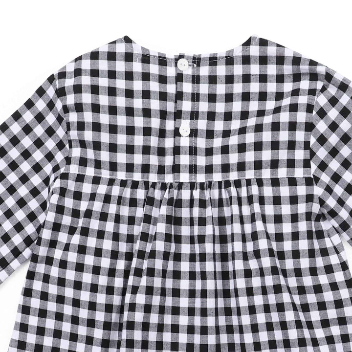 Gingham Lulu Blouse with Lace Accent - ToTo Heros l Premium Children's Clothing