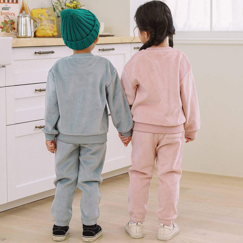 Kayden Velvet Corduroy Sweatshirt & Sweatpants Set - ToTo Heros l Premium Children's Clothing