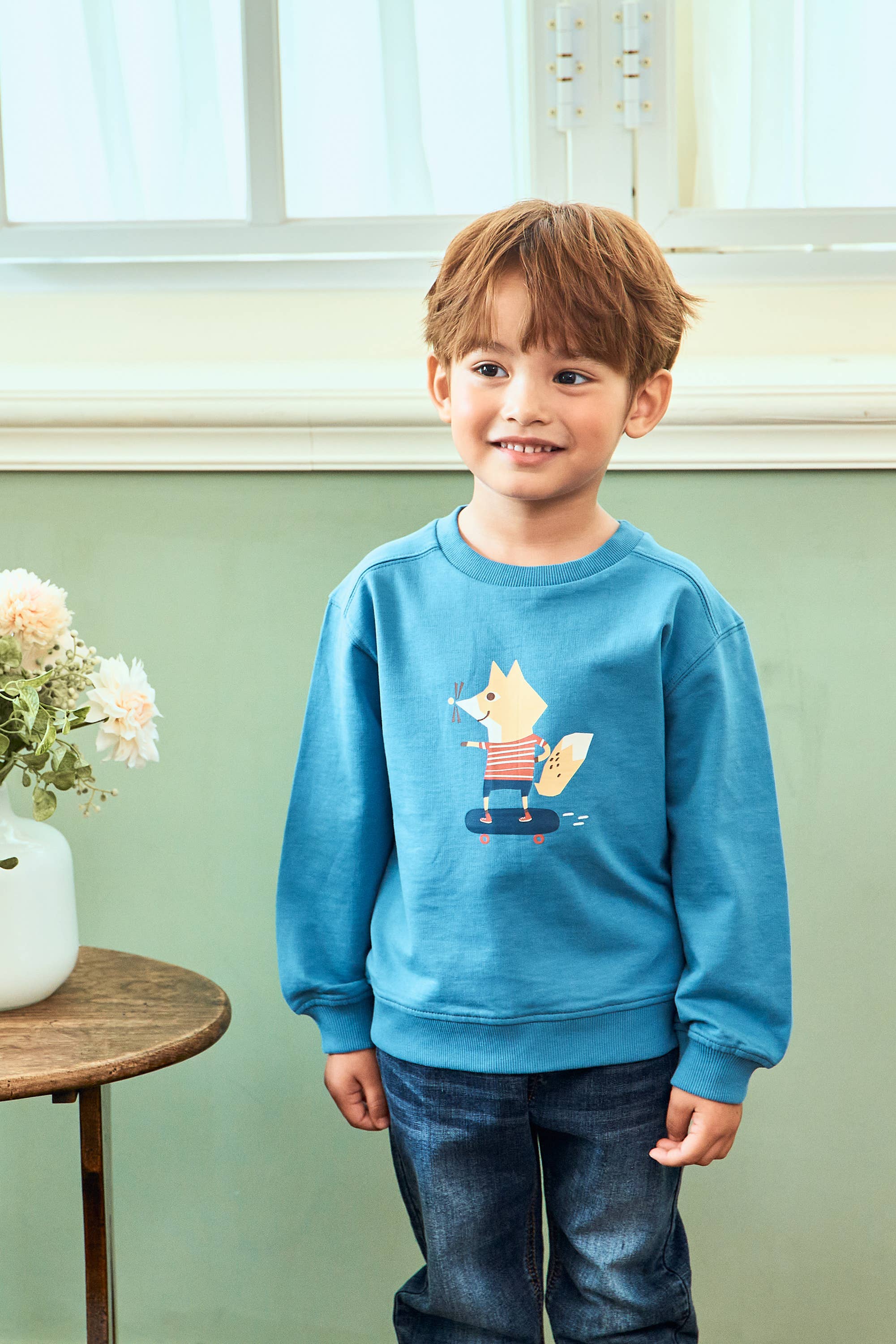 Fox Graphic Sweatshirt - ToTo Heros l Premium Children's Clothing