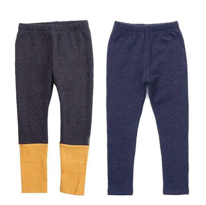 Warm Leggings with Color Block Hem 2pc Pack - ToTo Heros l Premium Children's Clothing