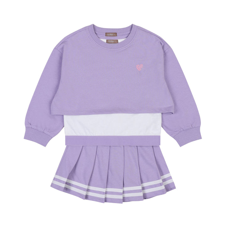 Layered Tops and Pleated Skort 3-Piece Set - ToTo Heros l Premium Children's Clothing