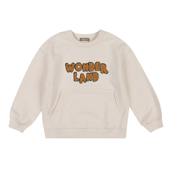 Kai Fleeced Pocket Chenille Lettering Patch Sweatshirt - ToTo Heros l Premium Children's Clothing