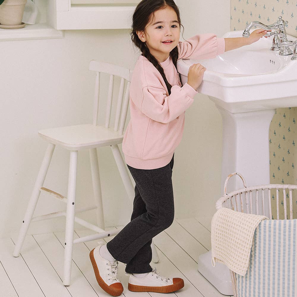 Chloe Slim Straight Fur-lined Pants - ToTo Heros l Premium Children's Clothing