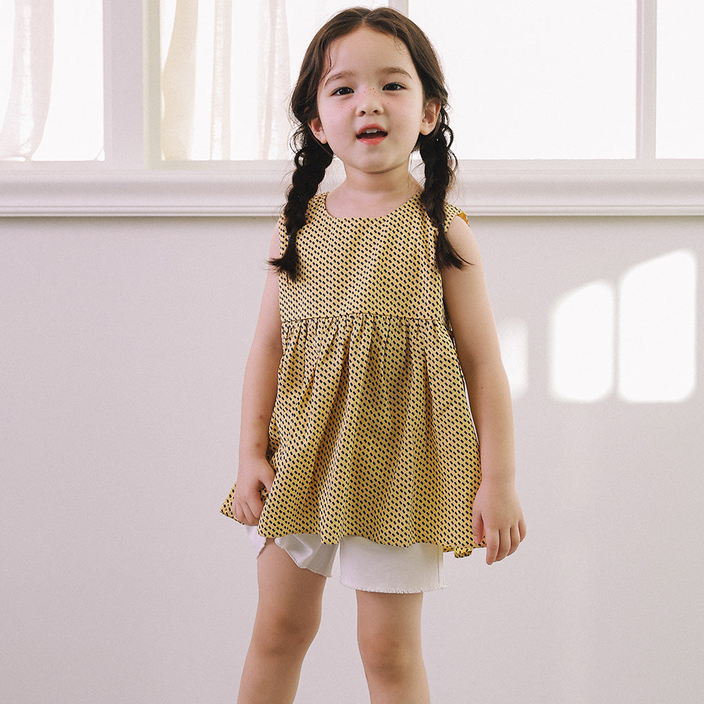 Dotted Print Tank Blouse