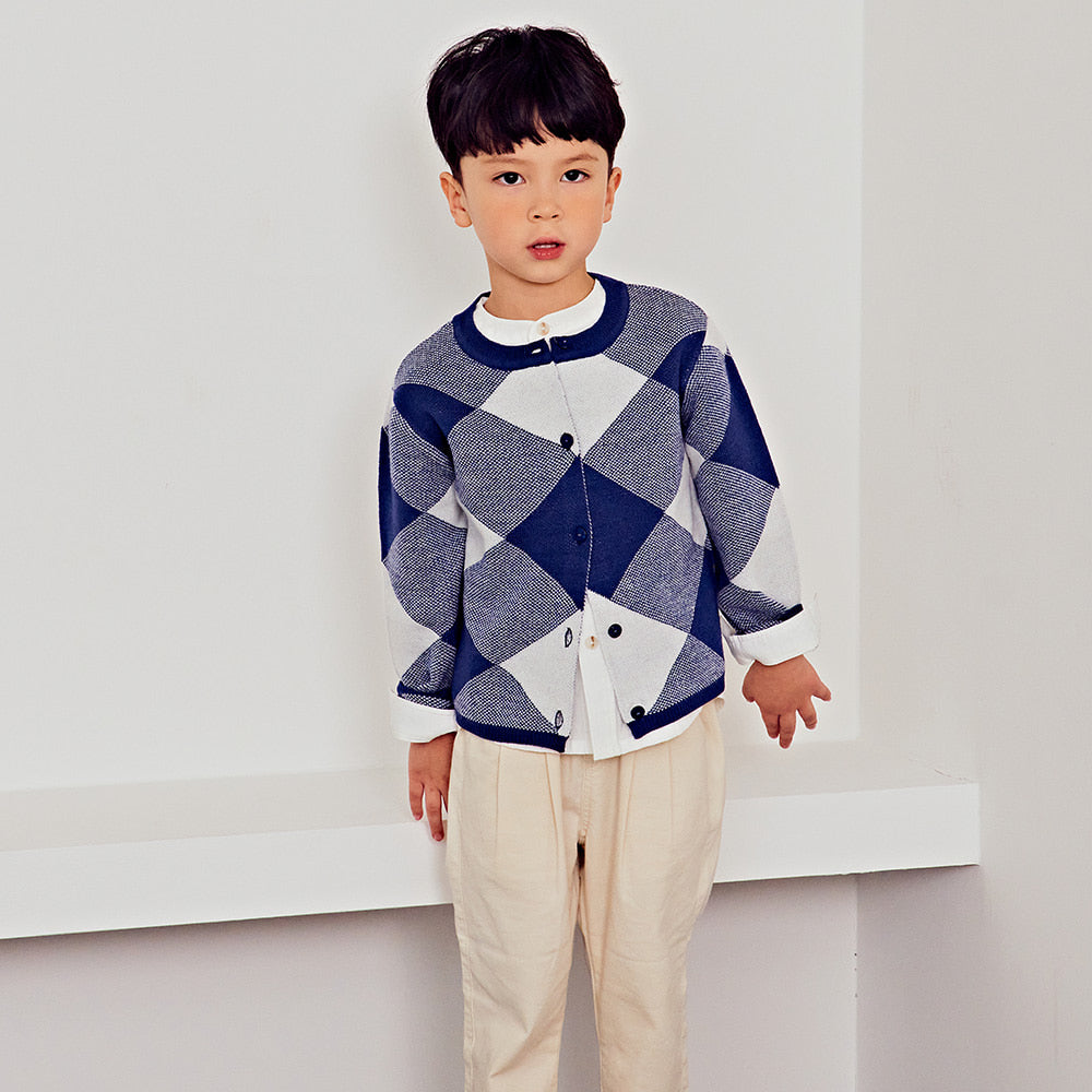 Rue Checkered Jacquard Cardigan