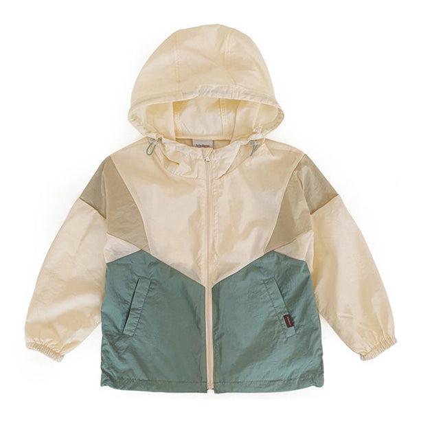 Kay Color Block Hooded Wind Breaker-Jacket - Kids-ToTo Heros-Green-ToTo Heros Premium Children's Clothing