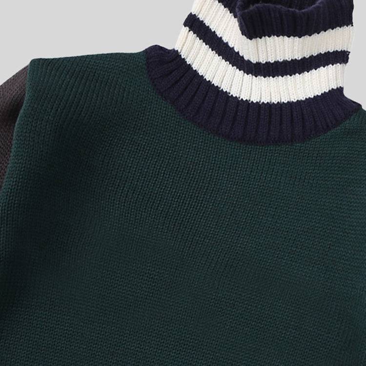 Striped Turtleneck Knit Sweater - ToTo Heros l Premium Children's Clothing