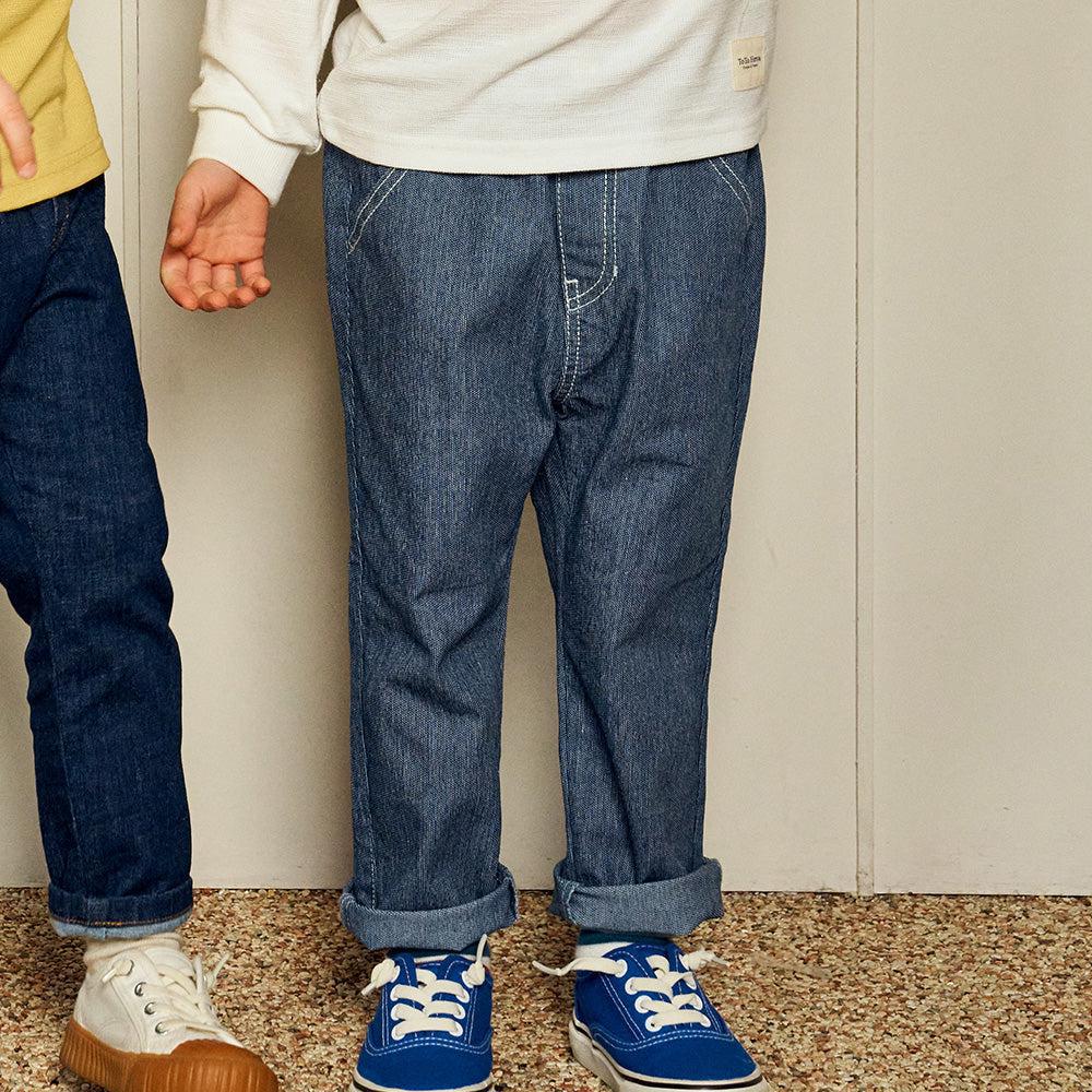Mino Contrast Stitch Baggy Pants-Pants - Kids-ToTo Heros-ToTo Heros Premium Children's Clothing