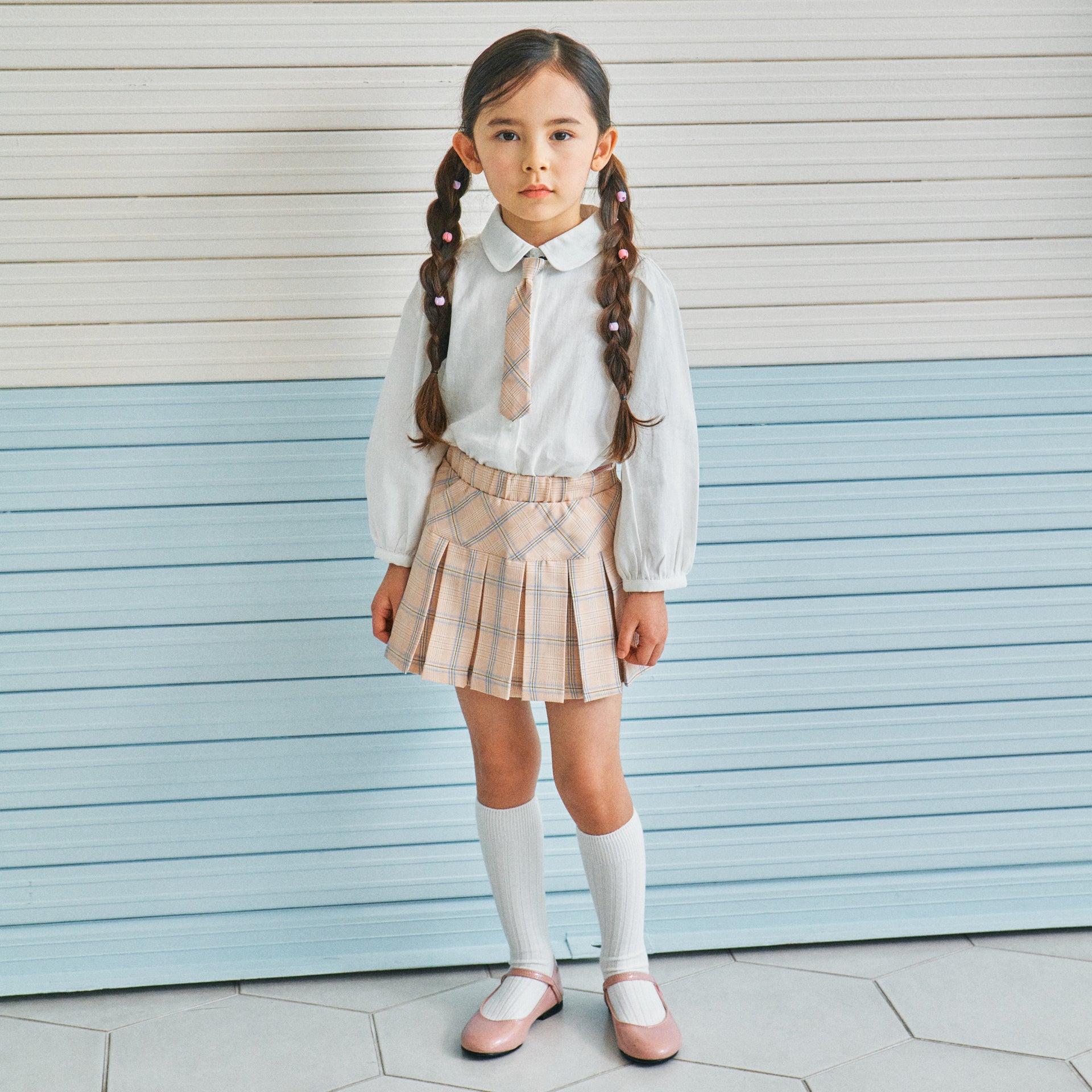 Plaid Pleated Skirt-Skirt - Kids-ToTo Heros-ToTo Heros Premium Children's Clothing