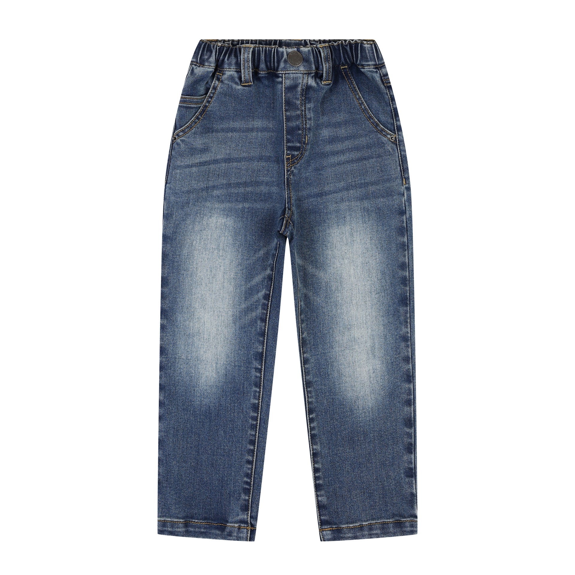Rav Straight Fit Washed Denim Pants-Jeans - Kids-ToTo Heros-ToTo Heros Premium Children's Clothing