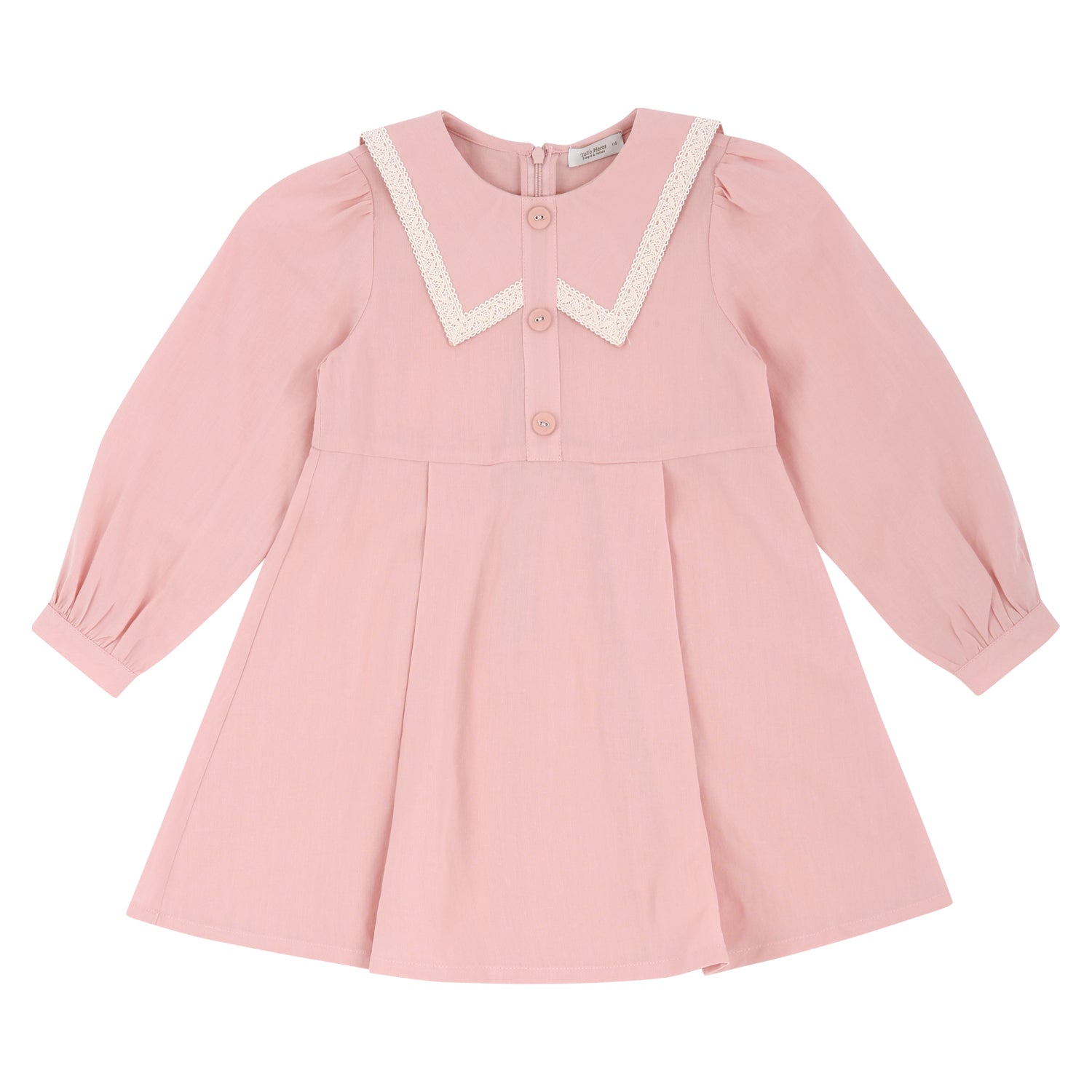 Riya Pointy Collar Linen Blend Dress-Dress - Kids-ToTo Heros-ToTo Heros Premium Children's Clothing