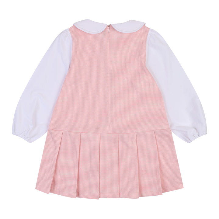 Round Collar Mini Houndstooth Dress M Round Collar Mini Houndstooth Dress M